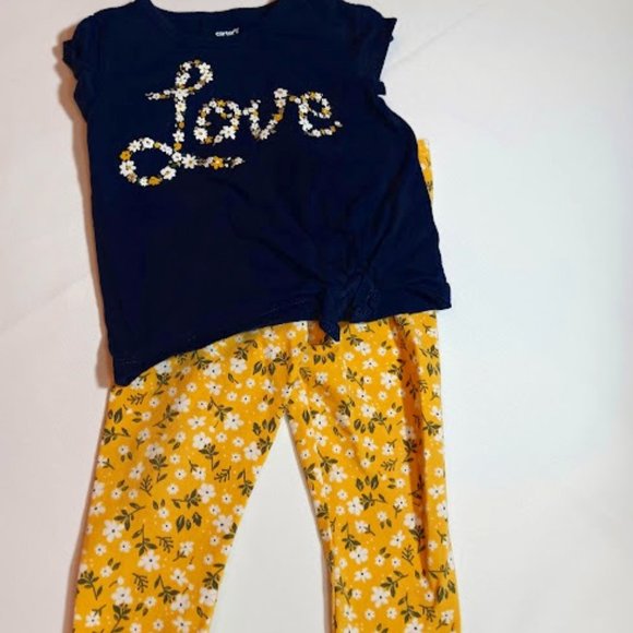 Carters Baby 2-Piece Shirt and Legging Set, 18M - Picture 1 of 4